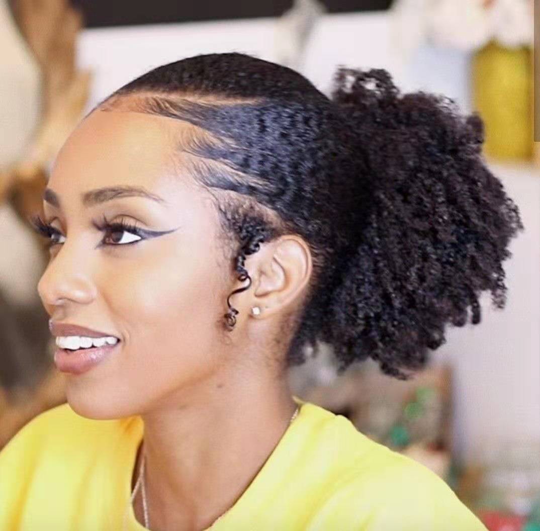 Mink Brazilian Virgin 3b 4c afro Kinky Curly Drawstring Ponytail Human Hair Clip In Extensions Natural Color 1 Piece 100g-160g