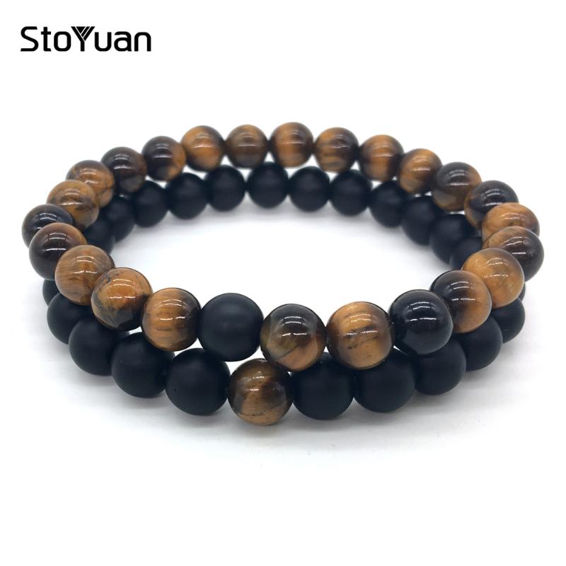 2 Pcs/set Fashion Couple Tiger Eye Stone Bracelets Bangles Classic Black Natural Lava Stones Charm Bead Bracelet Women Men
2 Pcs/set Fashion Couple Tiger Eye Stone Bracelets Bangles Classic Black Natural Lava Stones Charm Bead Bracelet Women Men