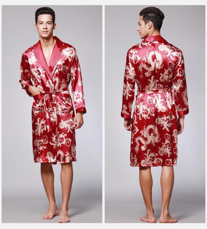 Men Bathrobe Autumn New Long-Sleeved Couple Nightgown Silk Nighties Men Long Robes Bathrobe Lounge Sleepwear Home Service, Black
Men Bathrobe Autumn New Long-Sleeved Couple Nightgown Silk Nighties Men Long Robes Bathrobe Lounge Sleepwear Home Service, Black