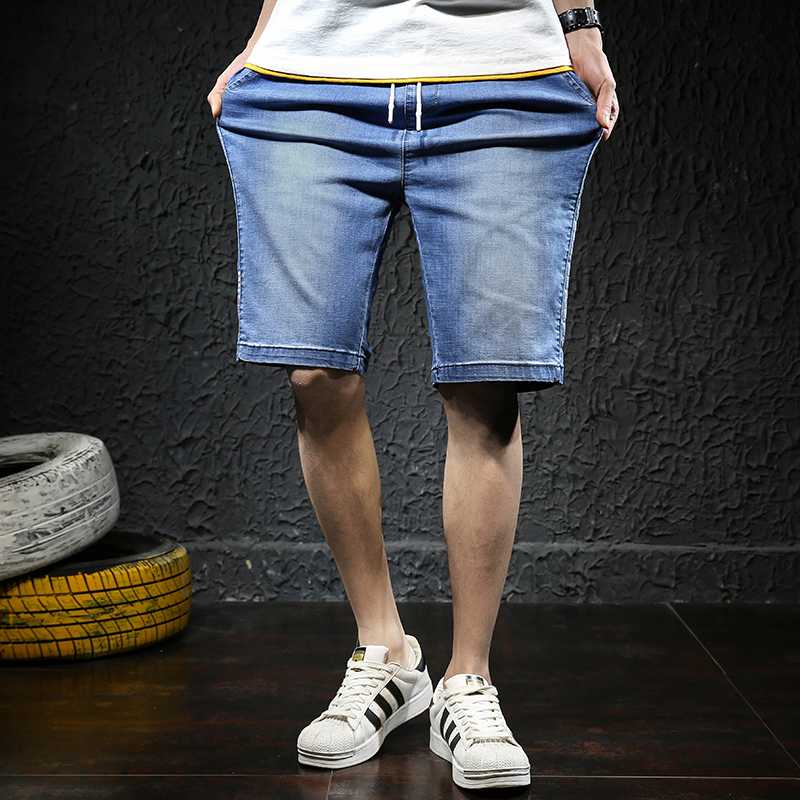 Summer Men' Denim Shorts Large size Fashion Casual Slim lastic Jeans Short Male Brand Clothes Oversized Elastic waist jeans, Black
Summer Men' Denim Shorts Large size Fashion Casual Slim lastic Jeans Short Male Brand Clothes Oversized Elastic waist jeans, Black