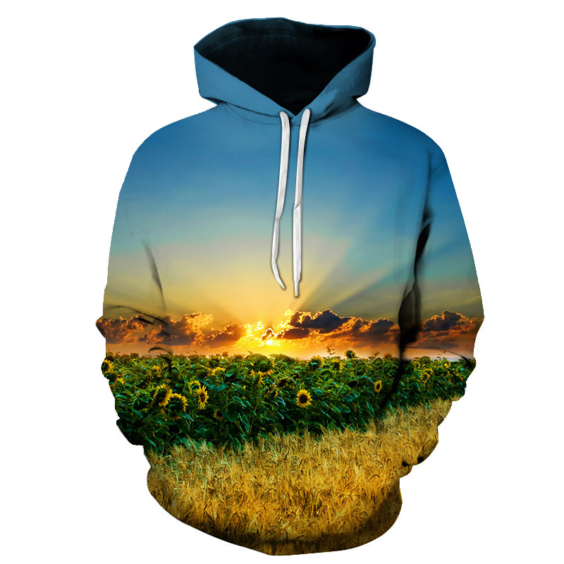 New Trees Forest Nature 3D Printed Hoodies Mountain or Sea Scenery Men Women Casual hooded Sweatshirt Coats Christmas gift