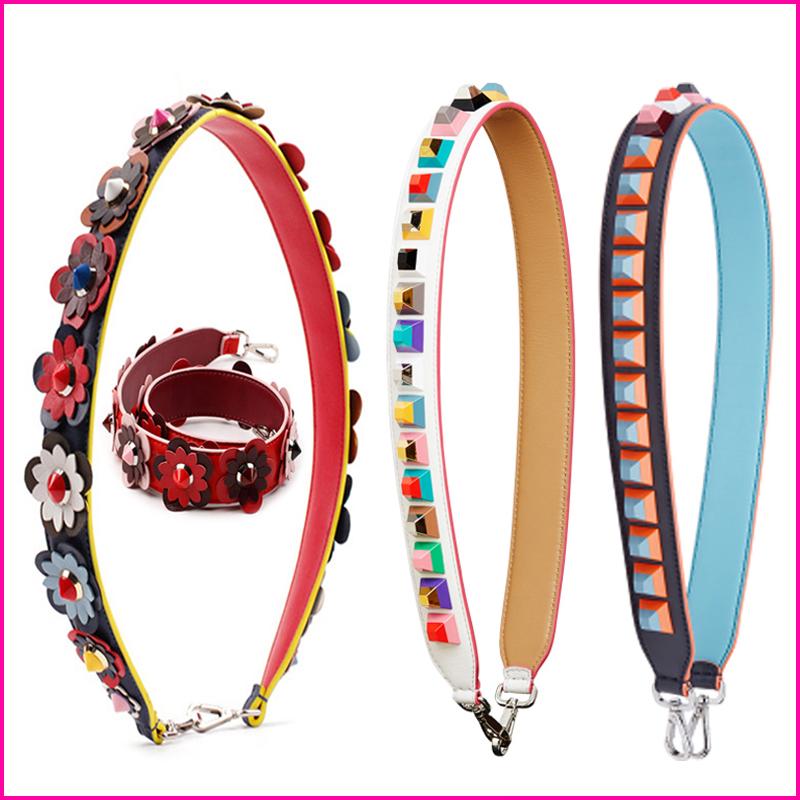 Bag Fashion Parts Come Genuine Leather Strap You Bag Accessory Silver Gold Buckle Shoulder Straps for Bags
