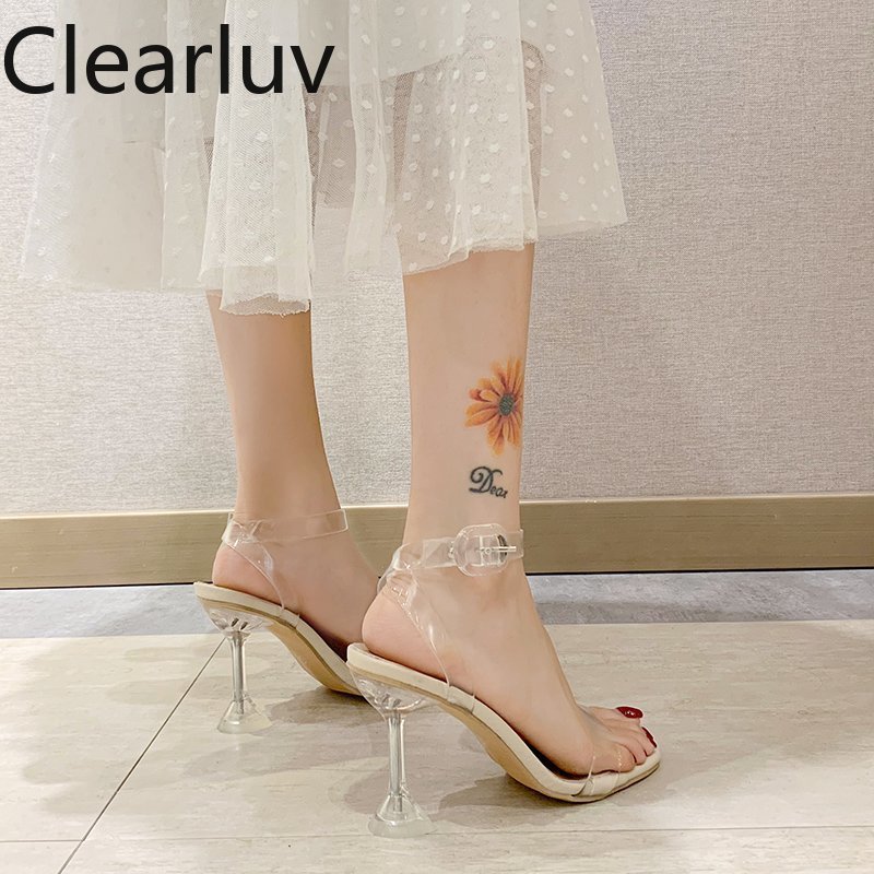 high quality transparent cross high heels fashion wedding party shoes pvc women's shoes Non-slip sexy buckle wild sandals 34-39, Transparent 9cm
high quality transparent cross high heels fashion wedding party shoes pvc women's shoes Non-slip sexy buckle wild sandals 34-39, Transparent 9cm