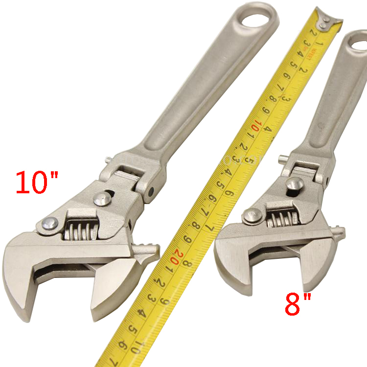free shipping 8 inch 10 inch adjustable ratchet wrench with folding handle dual purpose socket wrench hand spanner
free shipping 8 inch 10 inch adjustable ratchet wrench with folding handle dual purpose socket wrench hand spanner