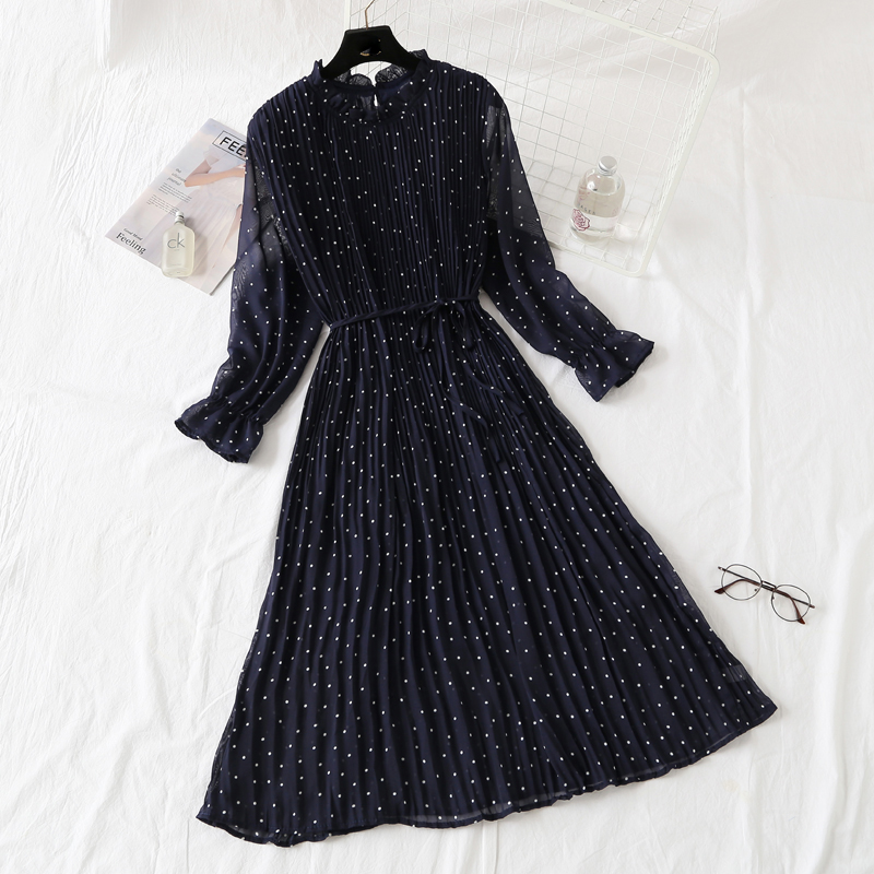 Polka dot dress women' spring autumn dress 2020 new French Dot Vintage floral chiffon long loose waist Large size Dresses, 14
Polka dot dress women' spring autumn dress 2020 new French Dot Vintage floral chiffon long loose waist Large size Dresses, 14