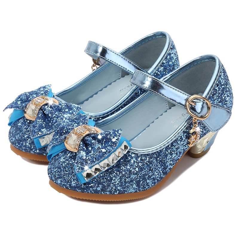 Flat Shoes Princess Girls Kids High Heels Sequined Bling Glitter Bow-knot Children Leather For Wedding Party Performance, Blue
Flat Shoes Princess Girls Kids High Heels Sequined Bling Glitter Bow-knot Children Leather For Wedding Party Performance, Blue