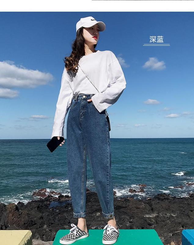 2020 Spring Summer Boyfriend Jeans For Women Casual Loose Vintage Mom Jeans High Waist Plus Size Denim Pants Women