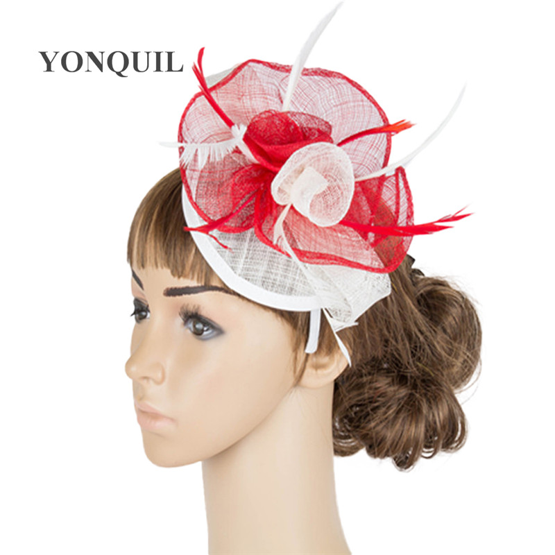 Nice sinamay wedding headpiece hair clip bride fascinators hats fancy feather mariage bridal chapeau cap for womens ladies hats
Nice sinamay wedding headpiece hair clip bride fascinators hats fancy feather mariage bridal chapeau cap for womens ladies hats