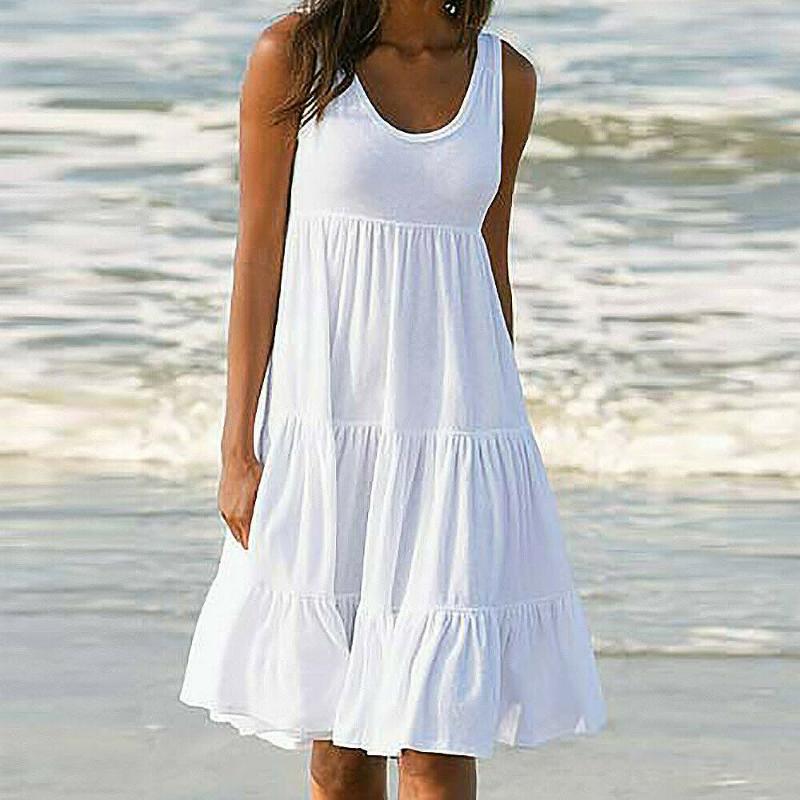 2020 Women Holiday Summer Dress Sleeveless Loose Beach Dress Solid Color Women Sundress Boho Casual Dresses Plus Size Mid, Blue
2020 Women Holiday Summer Dress Sleeveless Loose Beach Dress Solid Color Women Sundress Boho Casual Dresses Plus Size Mid, Blue