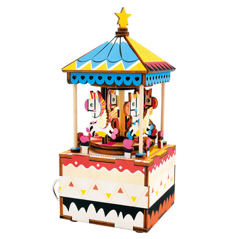 Robotime DIY 3D Wooden Carrousel Ferris Wheel Puzzle Game Assembly Rotatable Music Box Toy Gift for Children Kids Adult AM402 Y200414
Robotime DIY 3D Wooden Carrousel Ferris Wheel Puzzle Game Assembly Rotatable Music Box Toy Gift for Children Kids Adult AM402 Y200414
