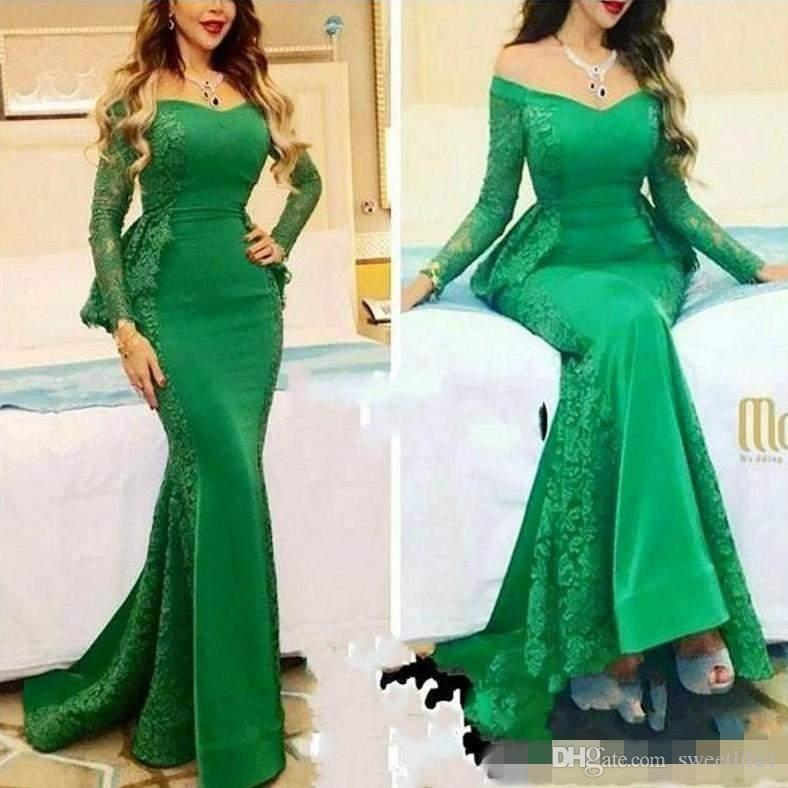 2020 Green Lace Mermaid Saudi Arabia Evening Dresses Elegant Long Sleeve Peplum V Neck Formal Party Dress Floor Length Prom Gow, Light sky blue
2020 Green Lace Mermaid Saudi Arabia Evening Dresses Elegant Long Sleeve Peplum V Neck Formal Party Dress Floor Length Prom Gow, Light sky blue