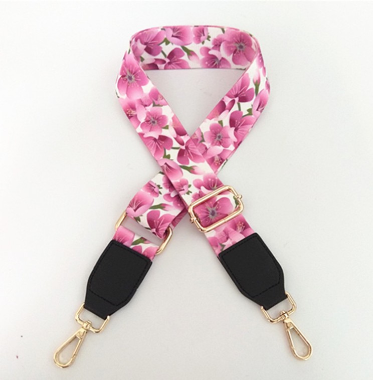 Colored Striped Bag Straps Diy Bag Accessories Parts Replacement Shoulder Belts Handbag Strap Long Bands Handle Gold Buckle