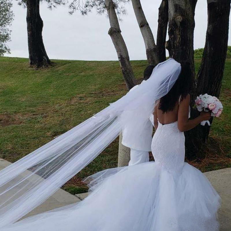 2019 Boho Mermaid Wedding Dresses Spaghetti Straps Lace Applique Tulle Backless Bridal Gowns African Beach Wedding Dress Cheap