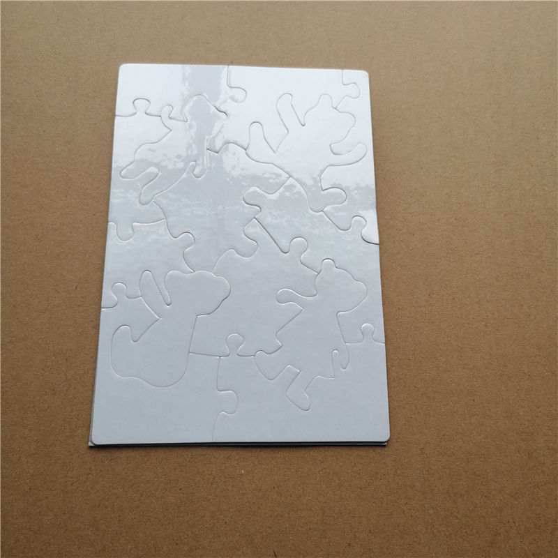 new sublimation blank pearl light pager puzzles Rectangle bear puzzle hot transfer printing blank consumables 19*13cm PUN05 PUN06 от DHgate WW