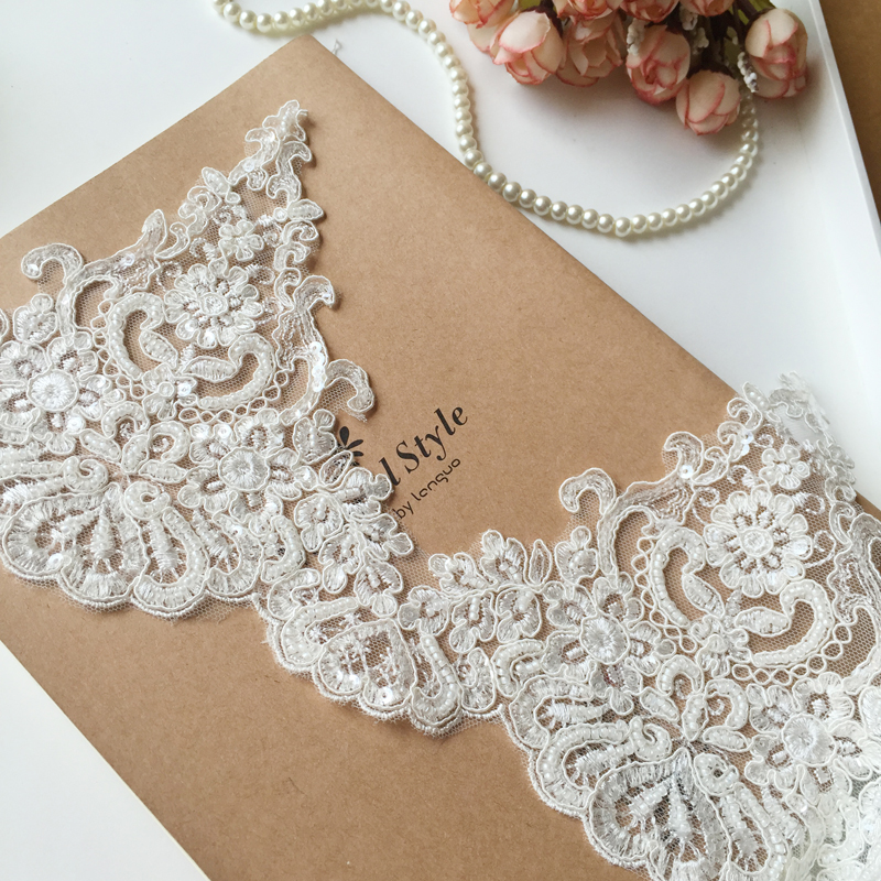 High quality white rayon lace with bead embroidery Lace Trim Wedding dress Lace Ribbon Sewing Accessories M006
High quality white rayon lace with bead embroidery Lace Trim Wedding dress Lace Ribbon Sewing Accessories M006