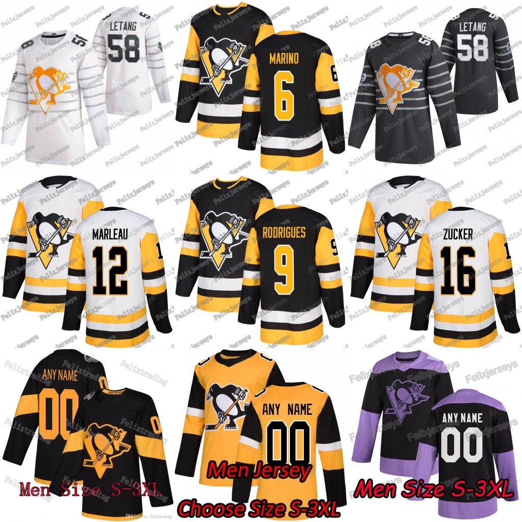 9 Evan Rodrigues Pittsburgh Penguins Patrick Marleau Jason Zucker Tristan Jarry Kris Letang Sidney Crosby John Marino Guentzel Jersey, 2019 all star white men: size s-3xl
9 Evan Rodrigues Pittsburgh Penguins Patrick Marleau Jason Zucker Tristan Jarry Kris Letang Sidney Crosby John Marino Guentzel Jersey, 2019 all star white men: size s-3xl
