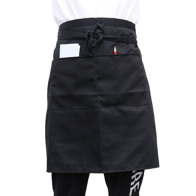 Universal Unisex Women Men Kitchen Cooking Waist Apron Short Apron Waiter with Double Pockets (Black)
Universal Unisex Women Men Kitchen Cooking Waist Apron Short Apron Waiter with Double Pockets (Black)