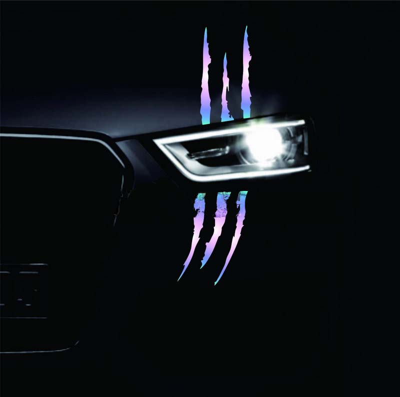 Car Sticker Creative Animal Claw Mark Personality Light Eyebrow Decoration Car Body Vinyl Decal Auto Funny Waterproof Stickers