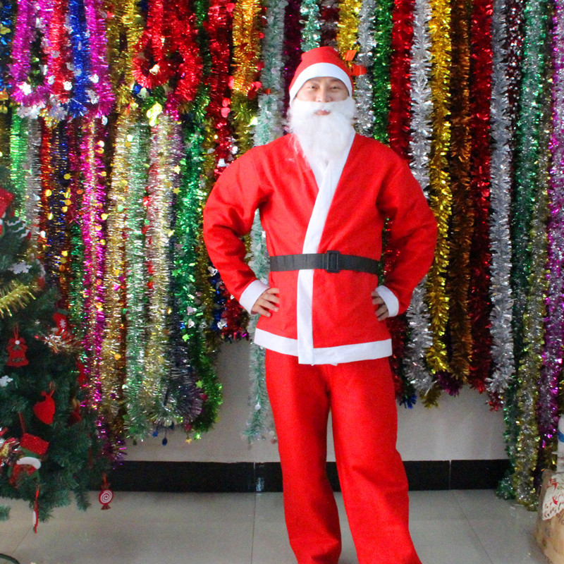 new fashion Santa Claus villi men's clothing Christmas show dress up models costumes suits costumes