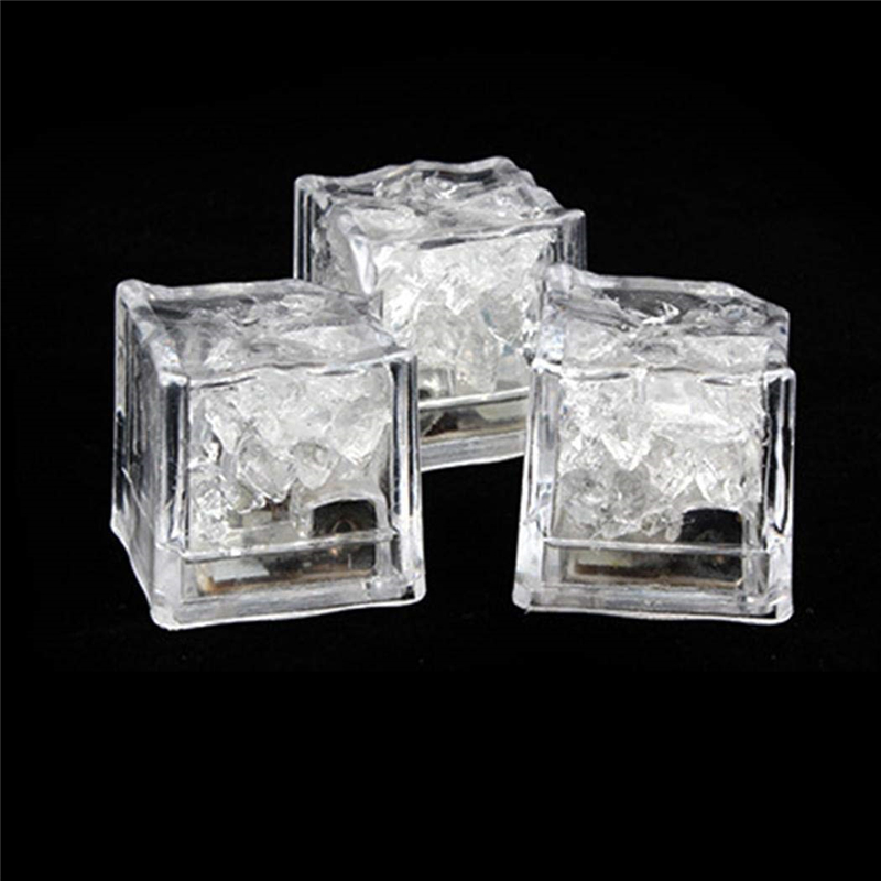 LED Ice Cubes DIY Colorful Mini LED Party Lights Crystal Cube Water-Actived Light-up LED Glow Light Drinking Wine Wedding Party Decoration