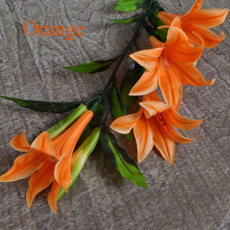3pcs/lot simulation lily flower artificial silk lily flower floor mounted wedding home decorative Lily flower wreath, Red
3pcs/lot simulation lily flower artificial silk lily flower floor mounted wedding home decorative Lily flower wreath, Red