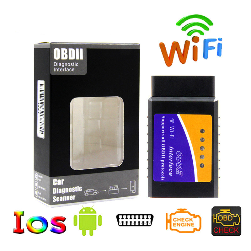 ELM327 WiFi OBD2 Scanner Vehicle Car Testing Diagnostics Tool Code Reader OBD 2 Auto Scanner for Android Apple Full vehicle system 
ELM327 WiFi OBD2 Scanner Vehicle Car Testing Diagnostics Tool Code Reader OBD 2 Auto Scanner for Android Apple Full vehicle system