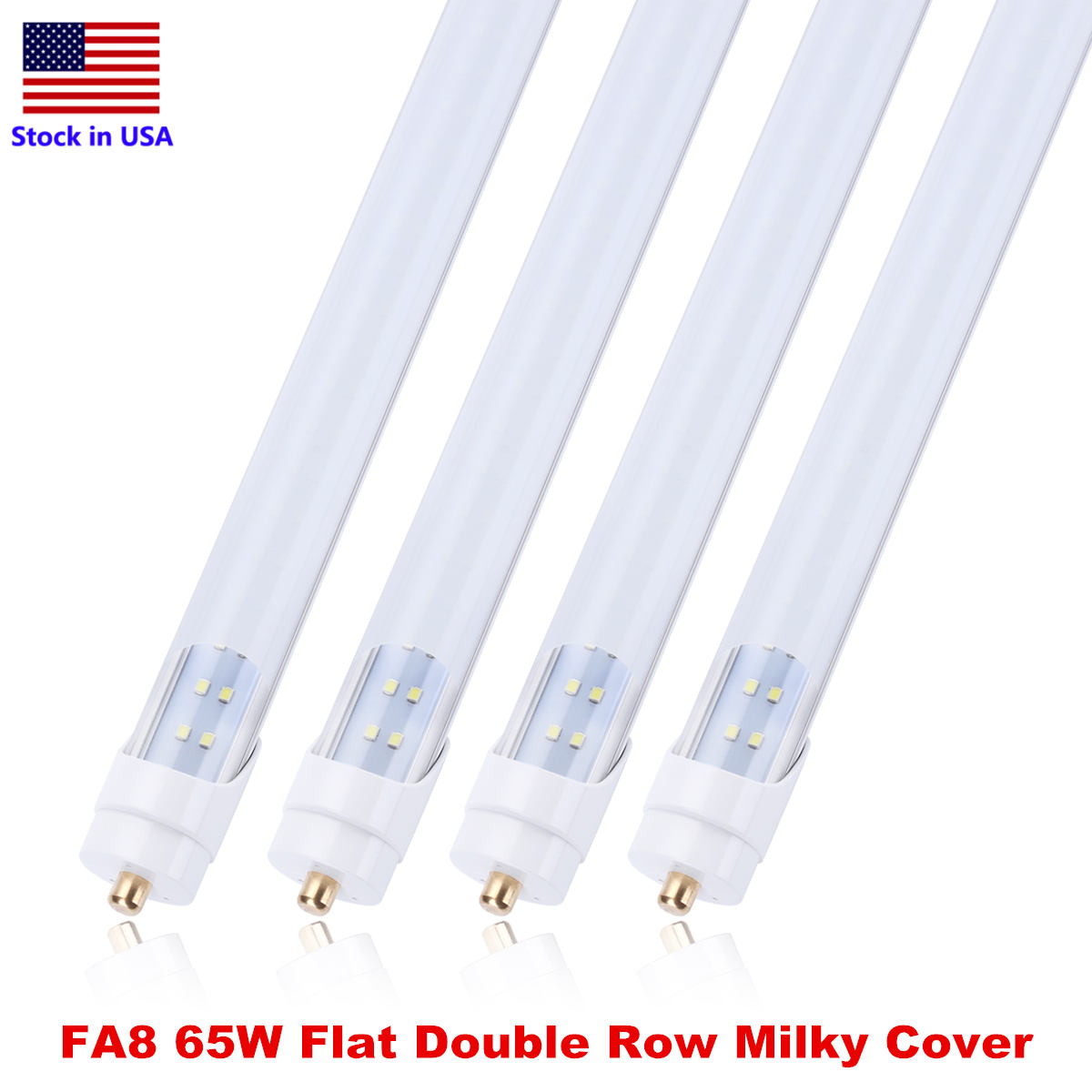 8' LED Bulbs 8ft Tube Lamp Single Pin FA8 T8 LED Tubes Light 8 ft 8Feet 45W LEDs Lights Tube Lamp, FA8 LED Shop Lights