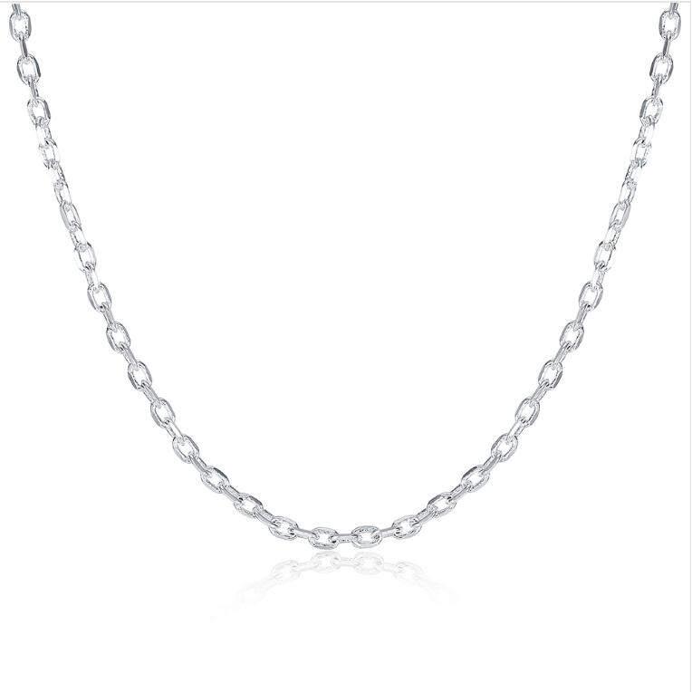 925 Sterling Silver Plated 2MM square word chain women Lobster Clasps Smooth Chain fashion Jewelry Size 16 18 20 22 24 inches EC12
925 Sterling Silver Plated 2MM square word chain women Lobster Clasps Smooth Chain fashion Jewelry Size 16 18 20 22 24 inches EC12