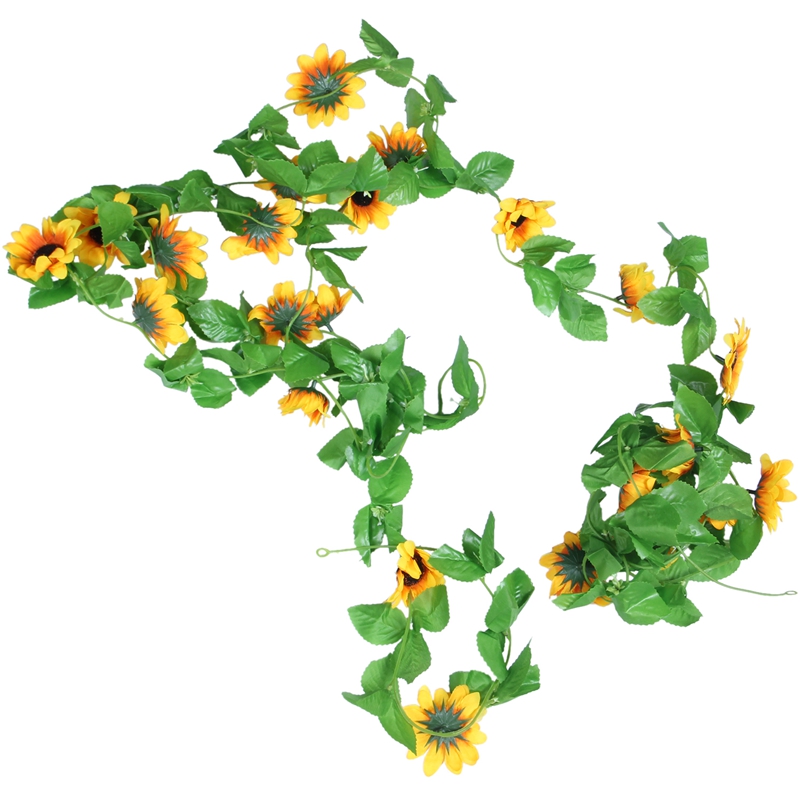 2.6M Artificial Sunflower Wreath Silk Fake Flower Ivy Leaf Plant Home Decoration Flower Wall Wreath 6 Packs, Olive
2.6M Artificial Sunflower Wreath Silk Fake Flower Ivy Leaf Plant Home Decoration Flower Wall Wreath 6 Packs, Olive
