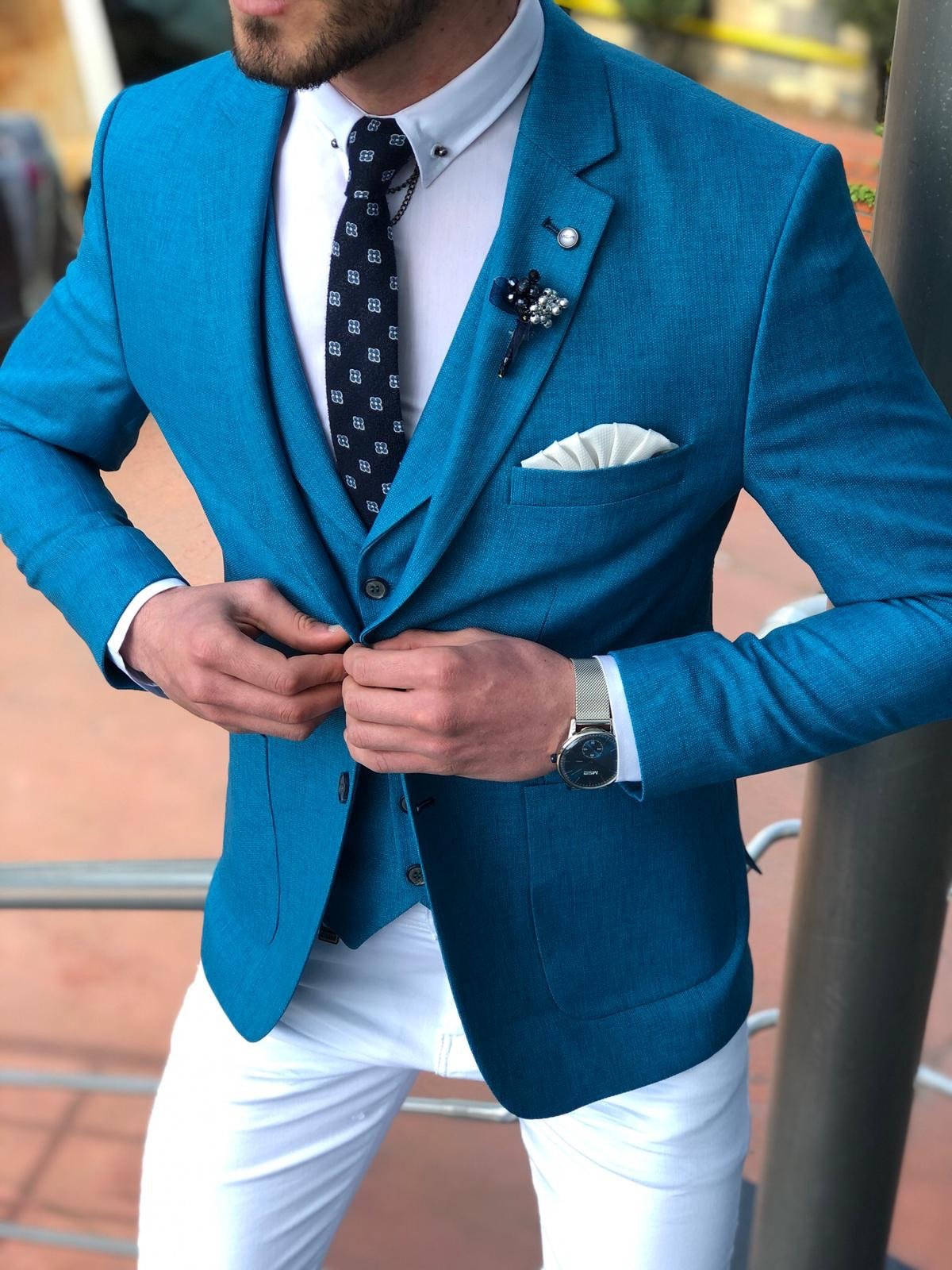 blue formal mens suits wedding tuxedos grooms bride men dinner wear blazers outfits sets business suit jacketsvests