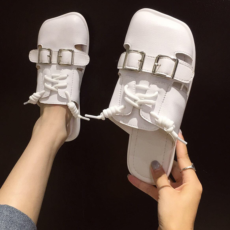 Netcelebrity Cutout square toe slip on mules woman slippers cover toe sandals buckle band cross-tied flat slides women shoes2020, Black
Netcelebrity Cutout square toe slip on mules woman slippers cover toe sandals buckle band cross-tied flat slides women shoes2020, Black