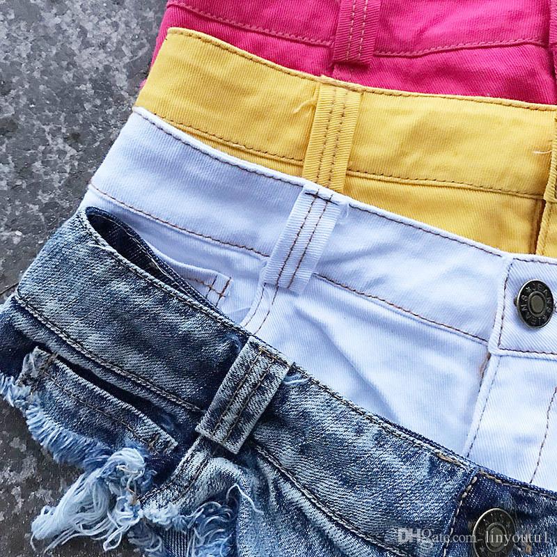 2020 Sexy Denim Micro Mini Shorts For Women Beach Hot Sexy Ripped Short Jeans Summer Denim Black Micro Denim Shorts Women