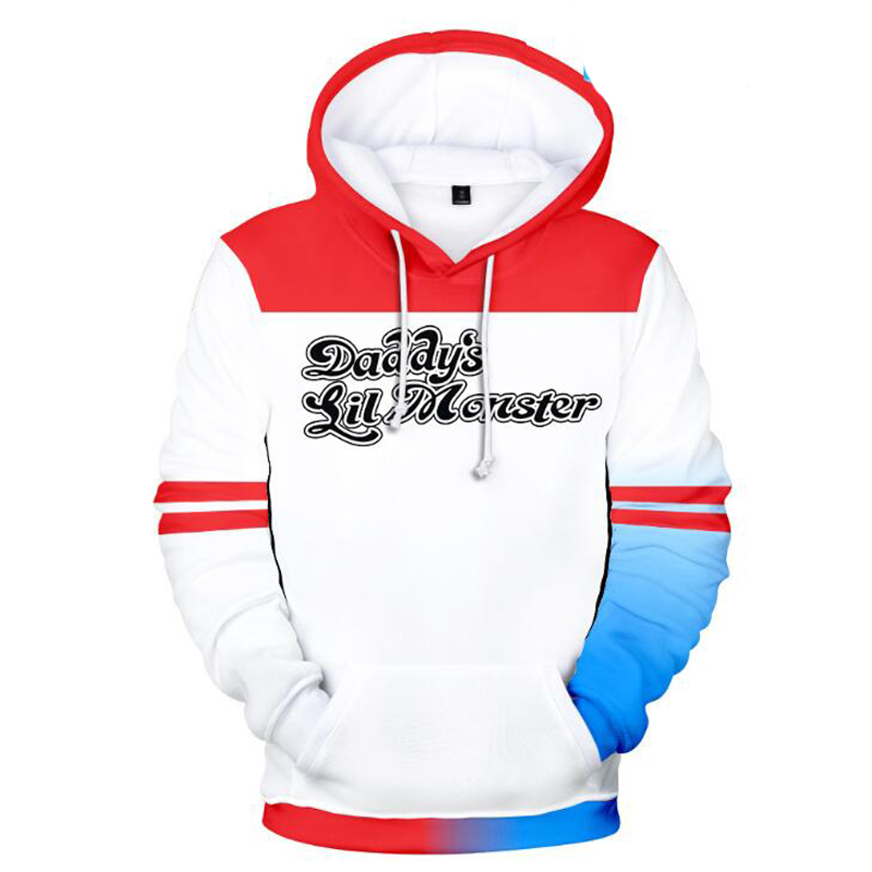 Birds of Prey Harley Quinn Cosplay Costume 3D Printed Joker Suicide Squad Funny Hoodie Men Women Casual Sweatshirt Streetwear, Black
Birds of Prey Harley Quinn Cosplay Costume 3D Printed Joker Suicide Squad Funny Hoodie Men Women Casual Sweatshirt Streetwear, Black