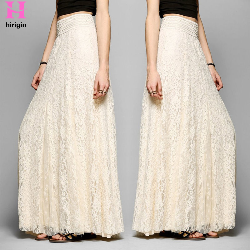 HIRIGIN New Fashion Boho Lace Long Skirts Women Girl Double Layer Flower Pleated Maxi Long Skirts Elastic Waist Skirt, Beige
HIRIGIN New Fashion Boho Lace Long Skirts Women Girl Double Layer Flower Pleated Maxi Long Skirts Elastic Waist Skirt, Beige