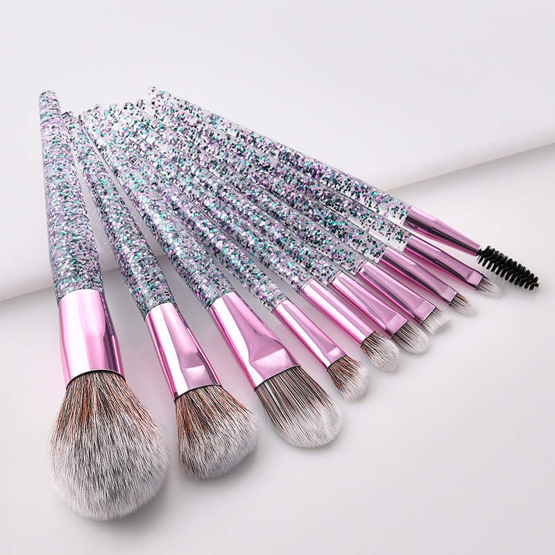 10Pcs Glitter Diamond Crystal Handle Makeup Brushes Set Eyebrow Eyeshadow Powder Foundation Face Make Up Brush Cosmetic Tool Kit
10Pcs Glitter Diamond Crystal Handle Makeup Brushes Set Eyebrow Eyeshadow Powder Foundation Face Make Up Brush Cosmetic Tool Kit