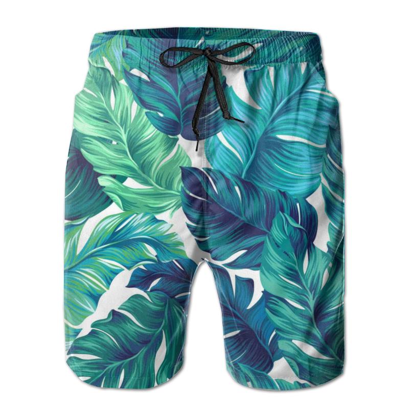 Mens Shorts Casual Men Drawstring 2020 Summer Fashion Men Beach Pants Green And Blue Banana Leaf Swimsuit, White 
Mens Shorts Casual Men Drawstring 2020 Summer Fashion Men Beach Pants Green And Blue Banana Leaf Swimsuit, White