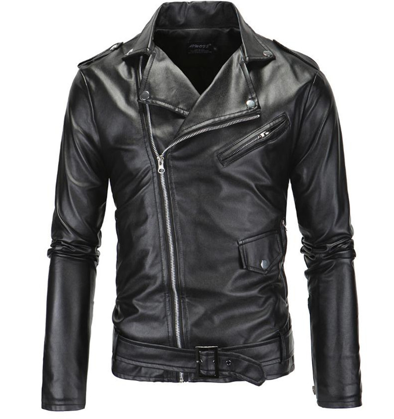 Spring Autumn and Winter Korean S-4XL 5XL Personality Handsome Men Pu Leather Jacket Coats Fashionable Punk Fan Vehicle Clothing