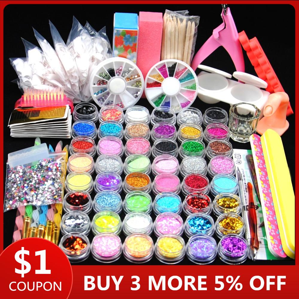 48pcs Nail Acrylic Glitter Set For Manicure Nail Kit Gel Polish Decoration False Tip Gel Brush Tool Set
48pcs Nail Acrylic Glitter Set For Manicure Nail Kit Gel Polish Decoration False Tip Gel Brush Tool Set