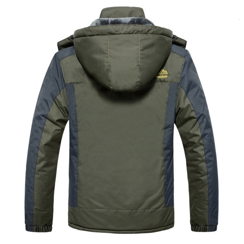 Winter Men Jackets Thick Warm Hooded Coat Men Outdoors Outwear Waterproof Casual Inner Fleece Jackets Plus Size Thermal Jaqueta S191019