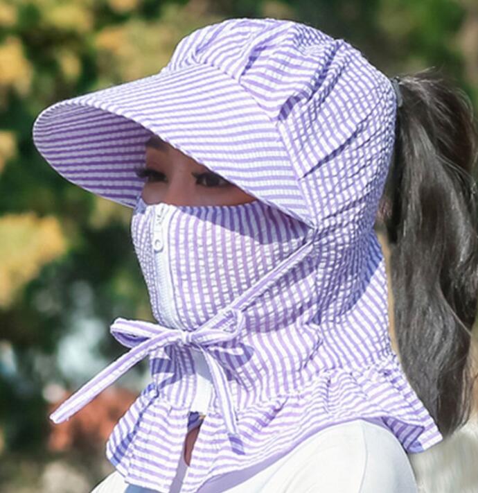 Fishing Cap Sport Hiking Camping Visor Hat Uv Protection Face Neck Cover Summer Outdoor Fishing Sun Protective Mask Caps Hats GGA3342-3