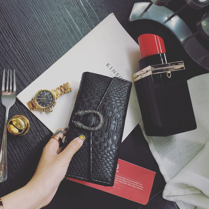 Bag Snake Autumn New Crocodile Female Lock Head Korean Fashion Wallet Three-fold Wallet Long Bsjsc, Red
Bag Snake Autumn New Crocodile Female Lock Head Korean Fashion Wallet Three-fold Wallet Long Bsjsc, Red