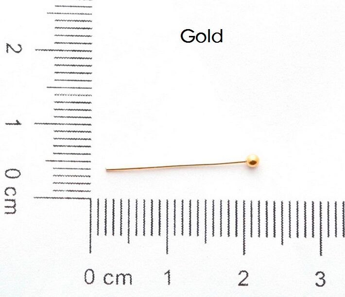 1000pcslot Ball Head Pins silver Gold Jewelry Beads DIY Accessories For Jewelry Making 50mm