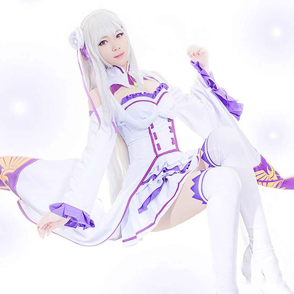 Re Life in a Different World from Zero Emilia Outfit Gown Dress Cosplay Costume, Black
Re Life in a Different World from Zero Emilia Outfit Gown Dress Cosplay Costume, Black