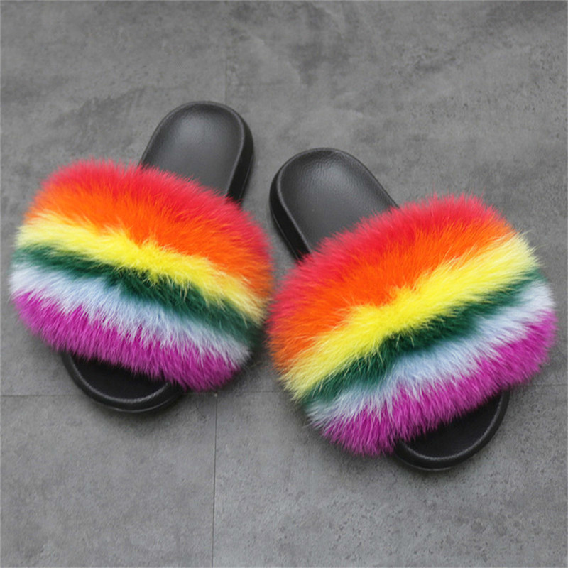 Women Fashion Slides Women Real Fox Fur Slippers Furry Flat Sandals Female Cute Fluffy House Shoes Woman Brand Luxury
Women Fashion Slides Women Real Fox Fur Slippers Furry Flat Sandals Female Cute Fluffy House Shoes Woman Brand Luxury