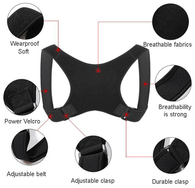 Clavicle Posture Corrector Back Shoulder Posture Correction Band Back Pain Relief Corrector Health Care for Children and Adults Body Braces & Supports