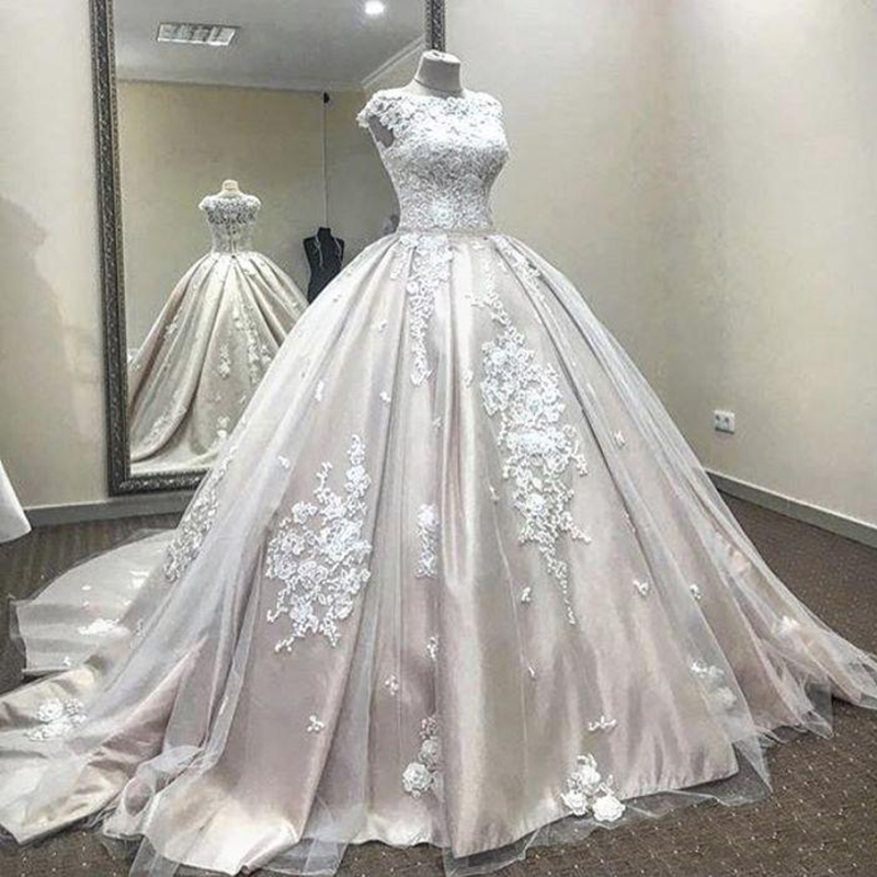 Said Mhamad Ball Gown Wedding Dresses Arabic Dubai Bride Dresses Maternity Pregnant Bridal Gowns Custom Made