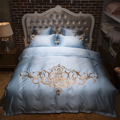 Bedding Sets Gold Silver White Silk Set Queen King Size Bed Oriental Embroidery Duvet Cover Bedsheets Linens