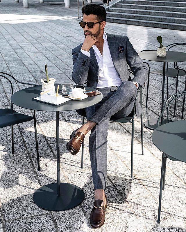 Handsome Men's Wedding Suits Classic Fit Formal Business Men's Work Suits Bridegroom Two Pieces Suits (Blazer+Pant)