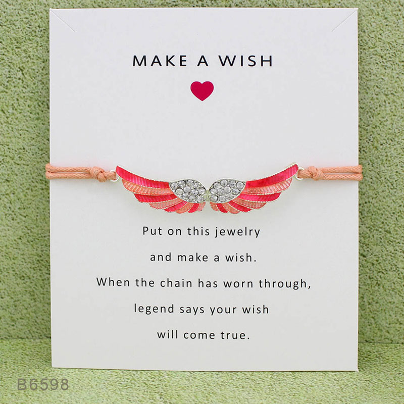 Wings Handmade Rope Charm Bracelets for Women Men Friendship Statement Best Wish Jewelry Gift With Card Free Shipping
Wings Handmade Rope Charm Bracelets for Women Men Friendship Statement Best Wish Jewelry Gift With Card Free Shipping