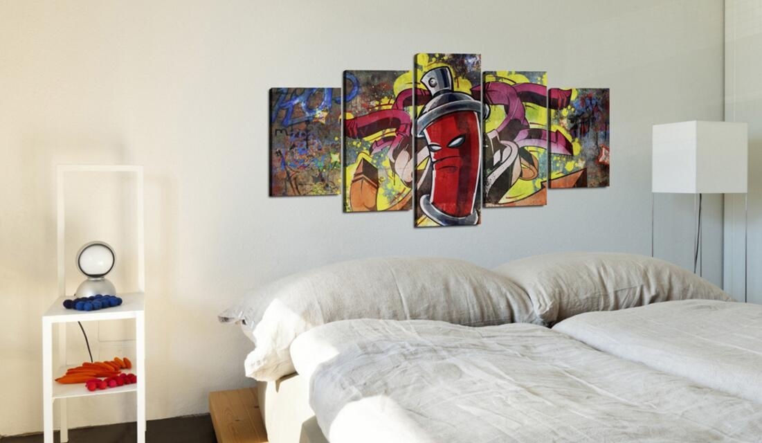 ( No Frame ) Canvas Print Modern Fashion Wall Art the Color Graffiti Rage Spray for Home Decoration